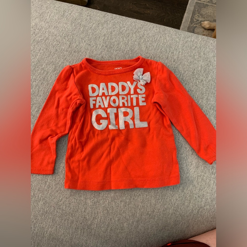 Carters 24 months Daddy’s Favorite Girl red long sleeve toddler shirt winter